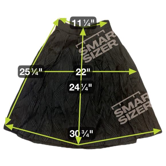 H&M Women's Size 4 Black Brocade Midi Skirt Textured Wrap Trendy Boho Chic Midi - Picture 7 of 7